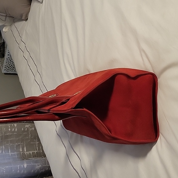Jimmy Choo Red Suede Handbag - Picture 5 of 11